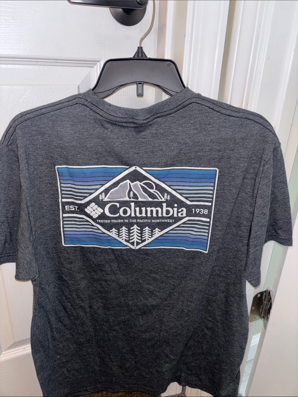 Columbia Men’s Short Sleeve Crew Neck Tee - Charcoal Gray